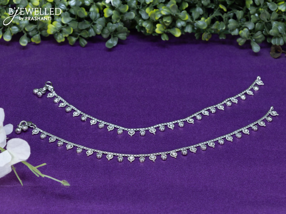 Zircon anklet simple design with cz stones