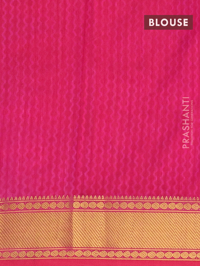 Semi tussar saree dual shade of purple and pink with allover ikat prints and zari woven border