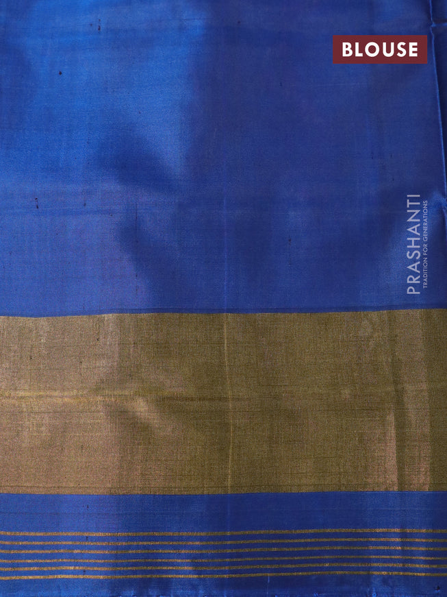 Rajkot patola silk saree pink and cs blue with allover ikat weaves and long ikat woven zari border