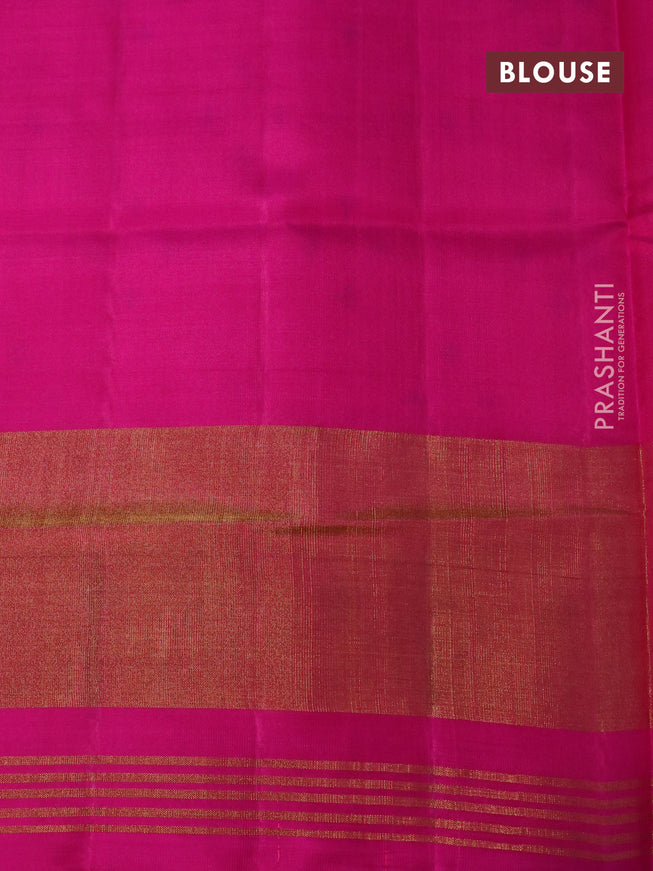 Rajkot patola silk saree pink with allover ikat weaves and long ikat woven zari border