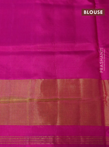 Rajkot patola silk saree pink with allover ikat weaves & woven buttas and long ikat woven zari border