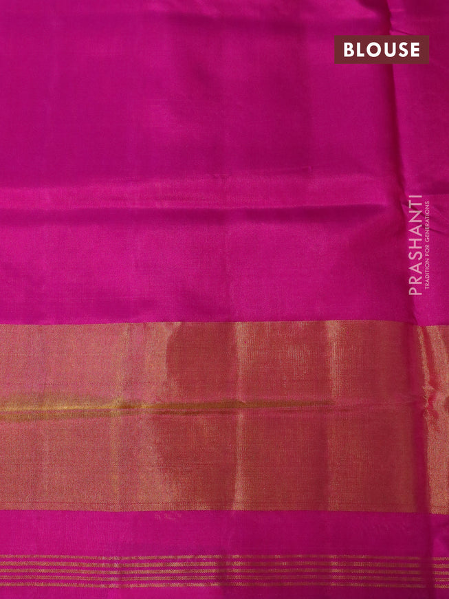 Rajkot patola silk saree pink with allover ikat weaves & woven buttas and long ikat woven zari border