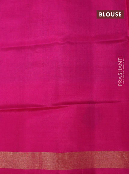 Rajkot patola silk saree blue and pink with allover ikat weaves and zari woven border