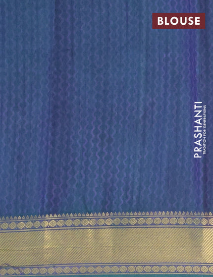 Semi tussar saree teal green and dual shade of bluish green with allover ikat prints and zari woven border