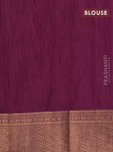 Banarasi semi matka saree pastel blue shade and purple with plain body and antique zari border