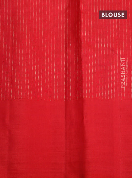 Pure kanjivaram silk saree dark pink with allover thread woven brocade weaves and zari woven paisley butta border