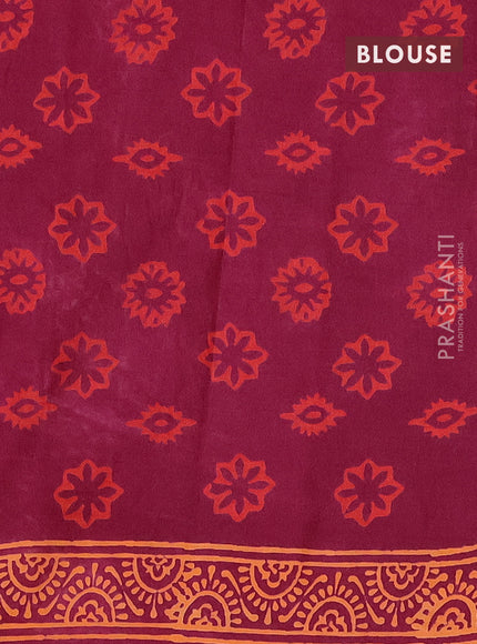 Jaipur cotton saree maroon with allover butta prints and printed border