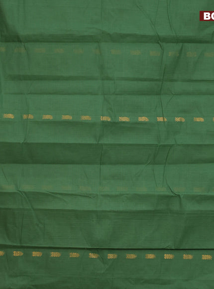 Gadwal cotton saree green shae and pink with zari woven buttas and zari woven border