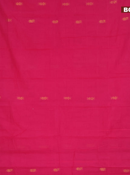 Gadwal cotton saree pink and blue with zari woven buttas and zari woven border