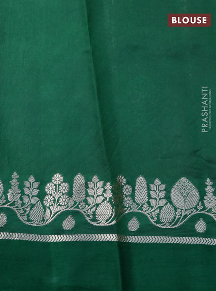 Chiniya silk saree maroon with zari woven floral buttas and zari woven simple border