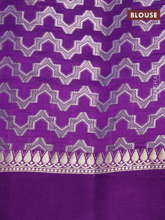 Chiniya silk saree pink with zari woven buttas and zari woven simple border