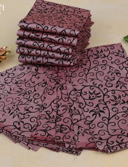 Block printed blouse bits dual shade of pink - pack of 10