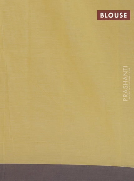 Khadi cotton sarees yellow with allover thread weaves and simple border