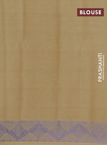 Khadi cotton sarees beige with thread woven floral buttas and woven border