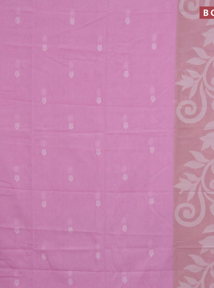 Khadi cotton sarees light pink and pastel pink with allover thread woven buttas in borderless style