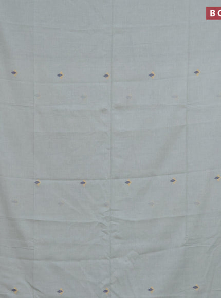 Khadi cotton sarees dual shade of grey with thread woven buttas and simple border