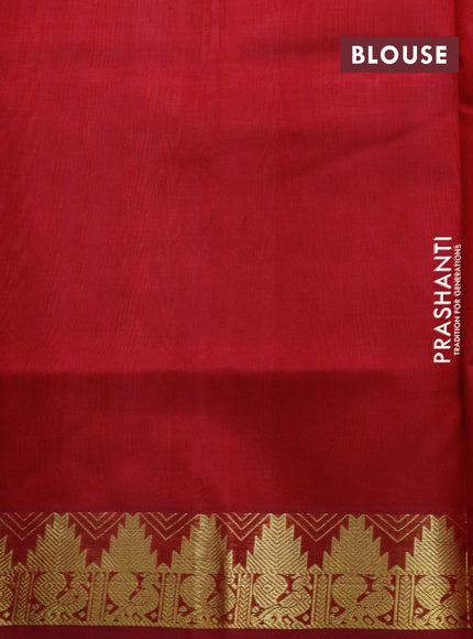 Silk cotton saree pink shade and maroon with plain body and temple design zari woven border