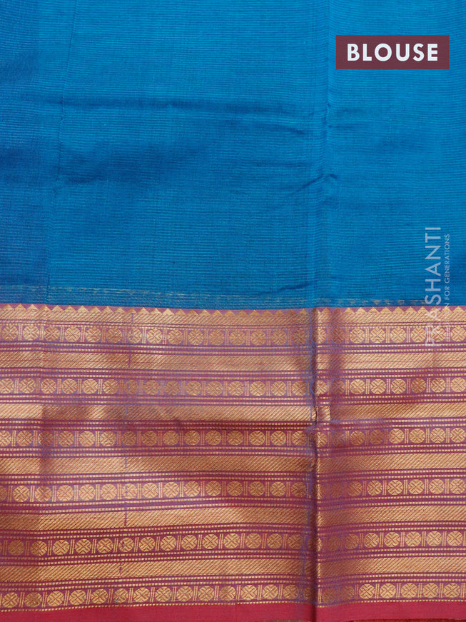 Mangalgiri silk cotton saree purple and pink with plain body and long zari woven border