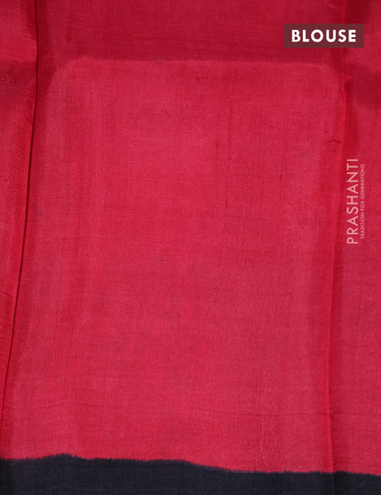 Bishnupuri silk saree peach shade and red with butta prints and printed border