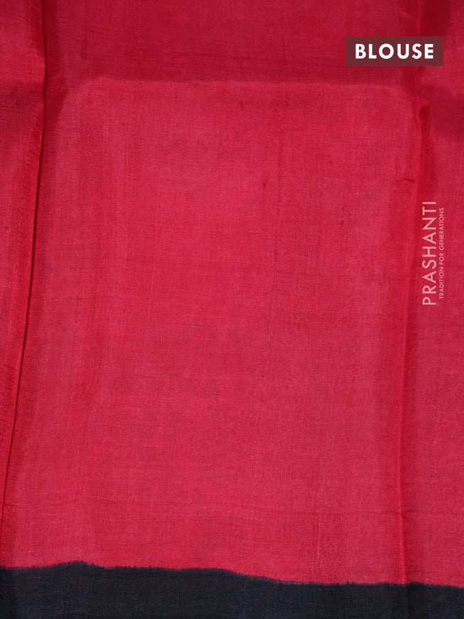 Bishnupuri silk saree peach shade and red with butta prints and printed border