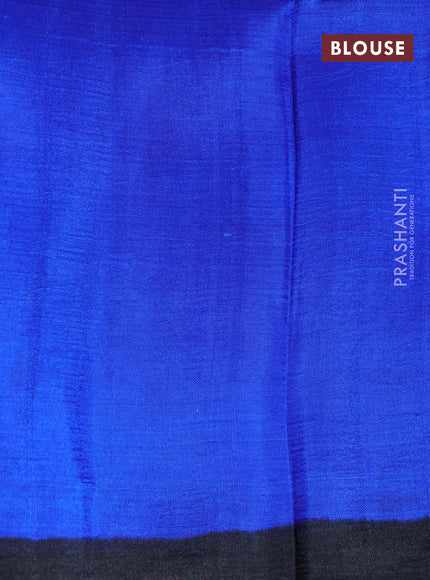 Bishnupuri silk saree light blue and royal blue with butta prints and printed border