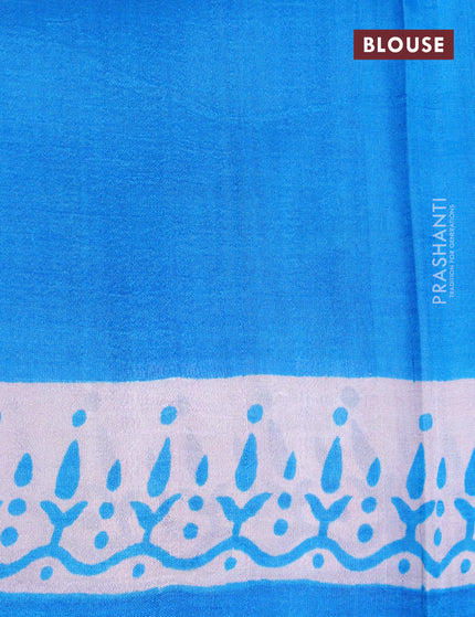 Bishnupuri silk saree pastel pink and cs blue with butta prints and printed border