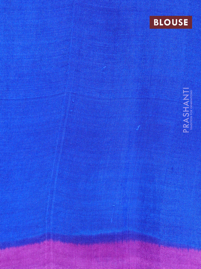 Bishnupuri silk saree light pink and blue with butta prints and printed border