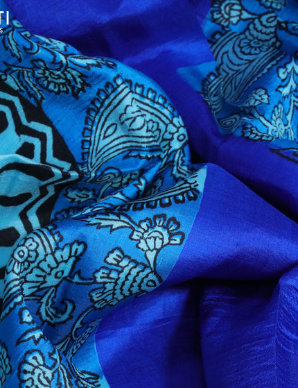 Bishnupuri silk saree light blue and cs blue with butta prints and printed border