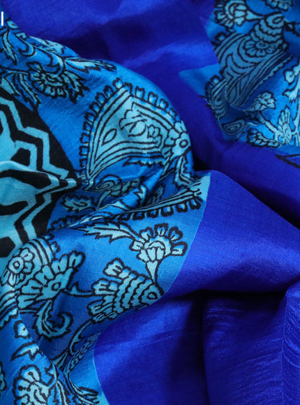 Bishnupuri silk saree light blue and cs blue with butta prints and printed border