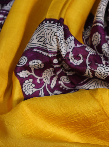 Bishnupuri silk saree cream and purple with butta prints and printed border