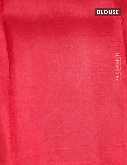 Bishnupuri silk saree cream and red with plain body and printed border