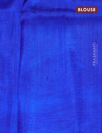 Bishnupuri silk saree light blue and blue with butta prints and printed border