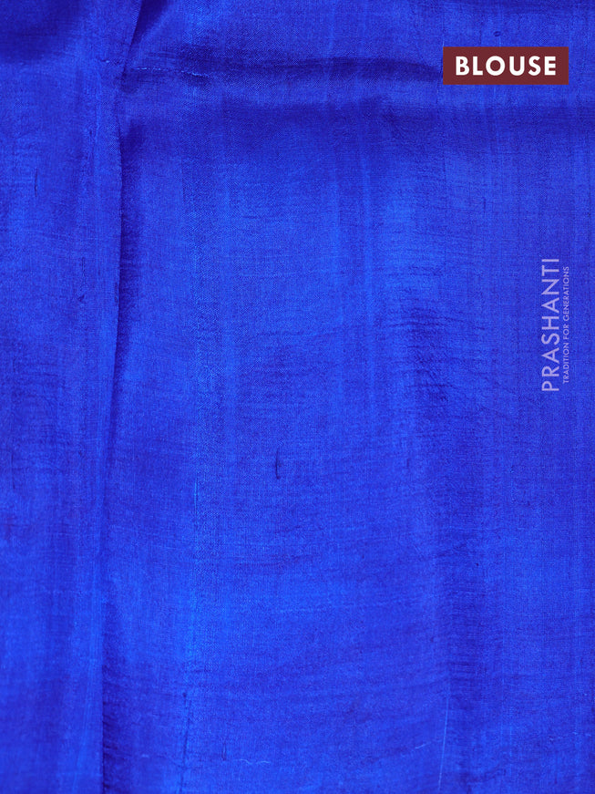 Bishnupuri silk saree light blue and blue with butta prints and printed border