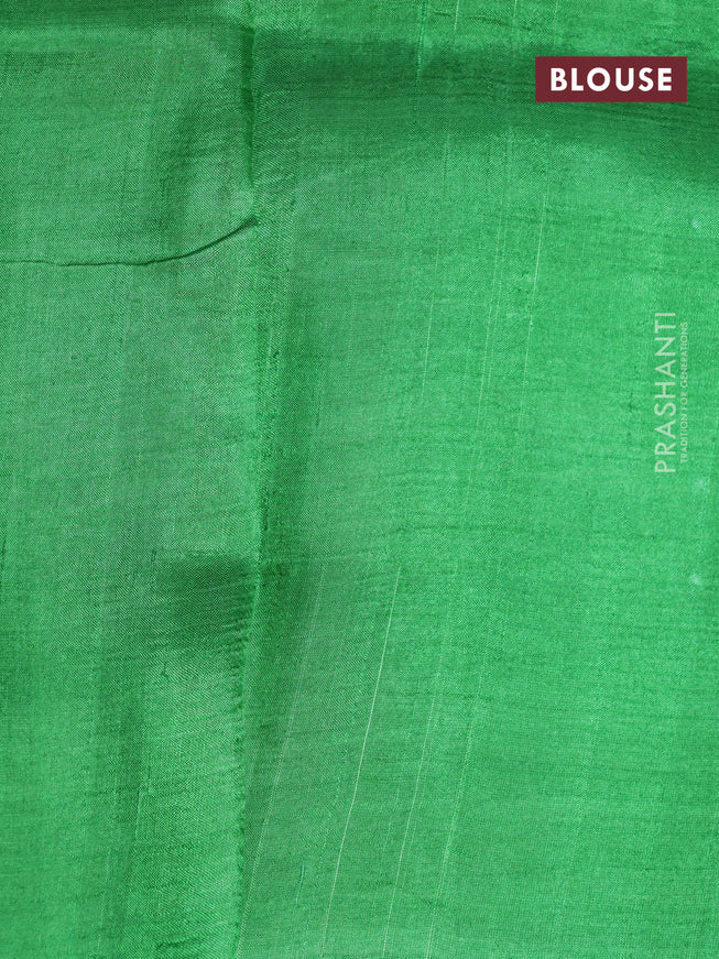 Bishnupuri silk saree pista green and black green with butta prints and printed border