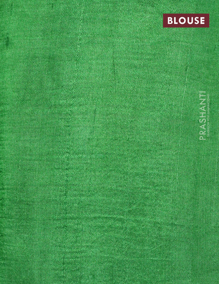 Bishnupuri silk saree pista green and green with butta prints and printed border