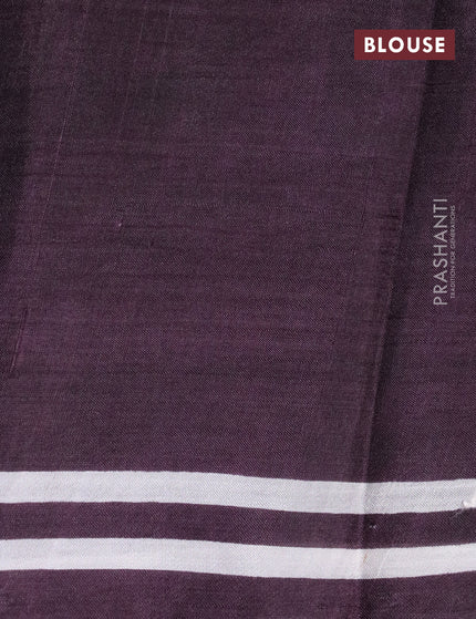 Bishnupuri silk saree deep wine shade and pink with plain body and printed border