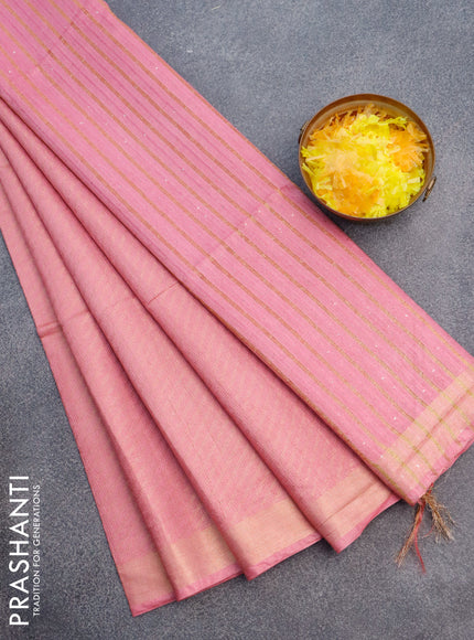 Munga jacquard saree pink with allover zari weaves and zari woven border