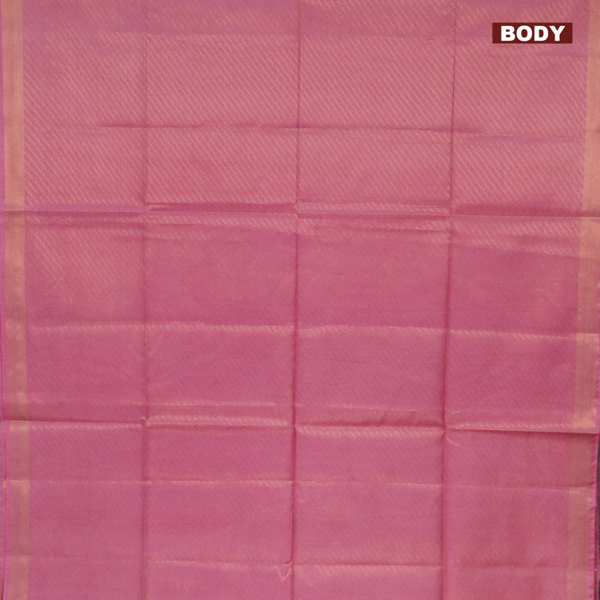 Munga jacquard saree pink with allover zari weaves and zari woven border