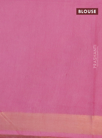 Munga jacquard saree pink with allover zari weaves and zari woven border