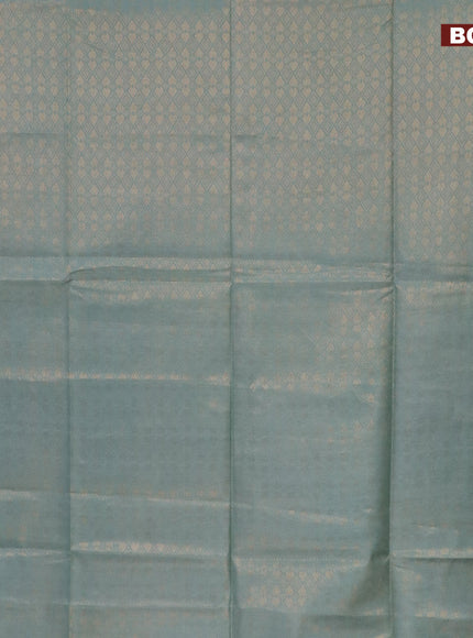 Munga jacquard saree pastel blue shade with allover geometric zari weaves & sequin work pallu and zari woven border