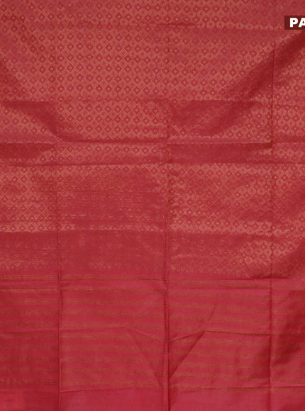 Munga jacquard saree red shade with allover zari weaves and zari woven border