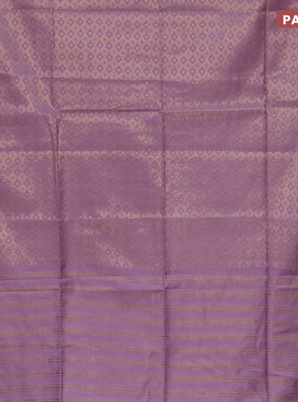 Munga jacquard saree mild lavender shade with allover zari weaves and zari woven border