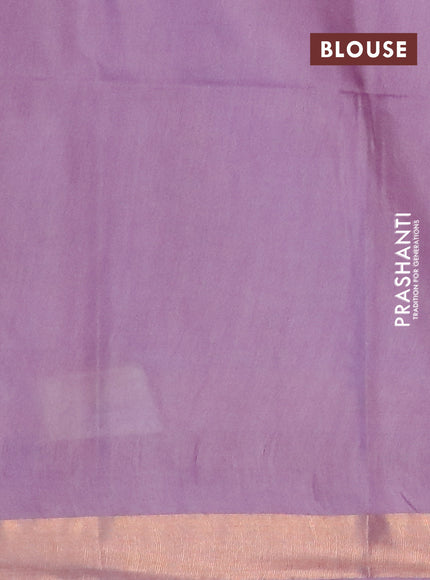 Munga jacquard saree mild lavender shade with allover zari weaves and zari woven border