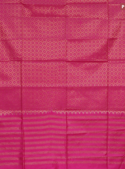 Munga jacquard saree pink with allover zari weaves and zari woven border