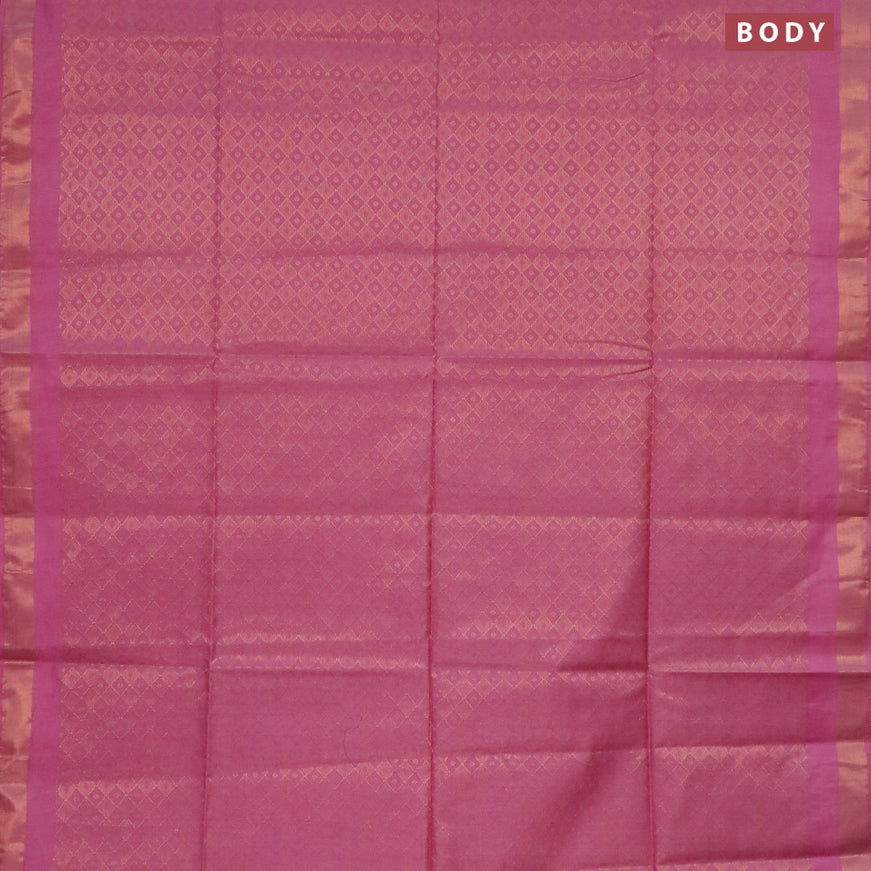 Munga jacquard saree pink shade with allover zari weaves and zari woven border