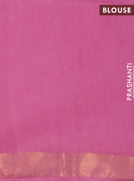 Munga jacquard saree pink shade with allover zari weaves and zari woven border