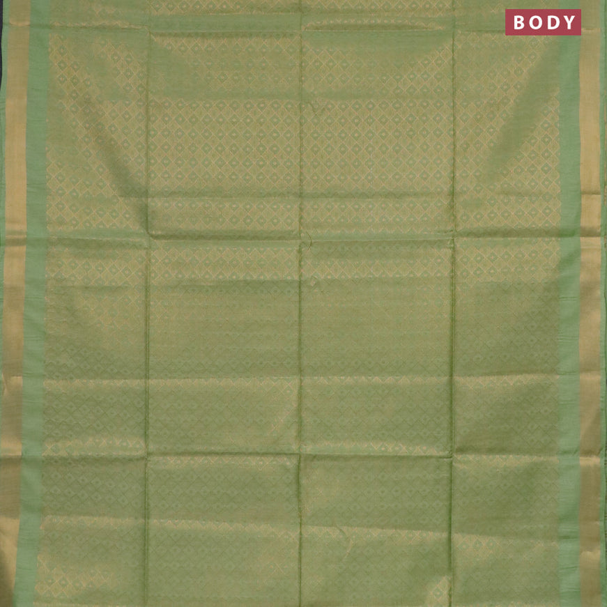 Munga jacquard saree light green with allover zari weaves and zari woven border