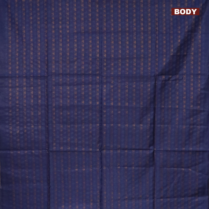 Munga jacquard saree dark blue with allover zari weaves and sequin work pallu