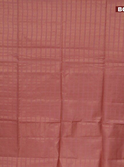 Munga jacquard saree pastel peach with allover geometric zari weaves and zari woven border