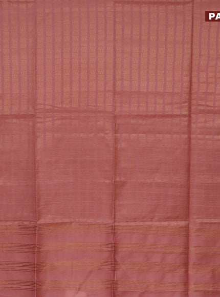 Munga jacquard saree pastel peach with allover geometric zari weaves and zari woven border